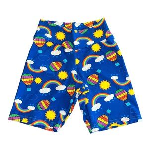 Willo Crafts Rainbow and Hot Air Balloon Bike Shorts